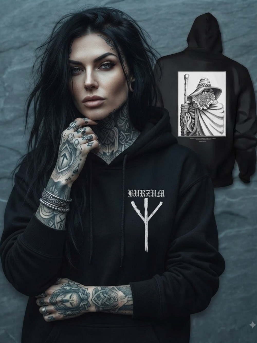 Black Metal Burzum Ambient Hoodies Cotton Streetwear Hooded Pullover Sz S-3XL